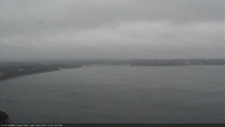 Lake Travis webcam, December 31, 2017 1:45 PM CT