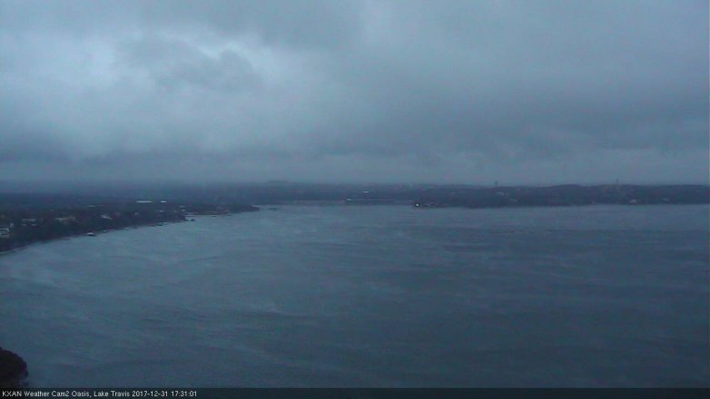 Lake Travis webcam, December 31, 2017 4:55 PM CT