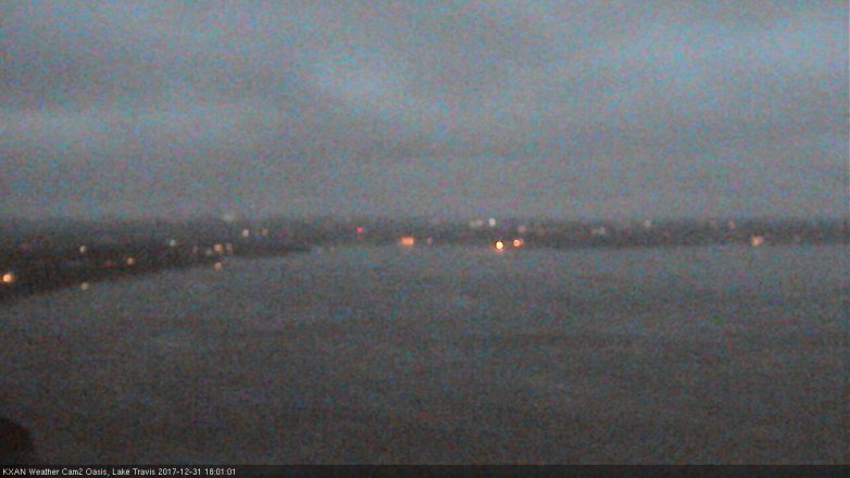 Lake Travis webcam, December 31, 2017 5:15 PM CT