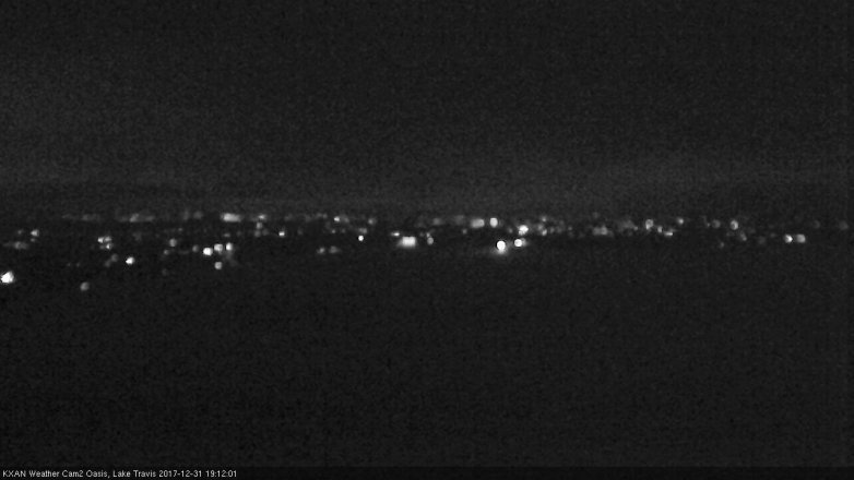 Lake Travis webcam, December 31, 2017 6:15 PM CT