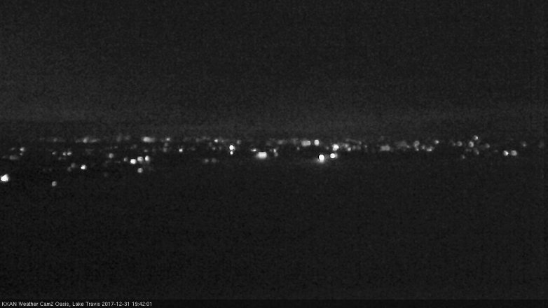 Lake Travis webcam, December 31, 2017 6:55 PM CT