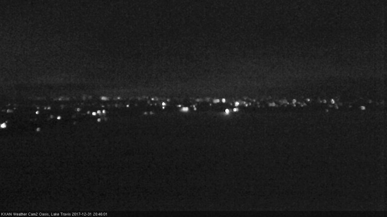 Lake Travis webcam, December 31, 2017 8:00 PM CT