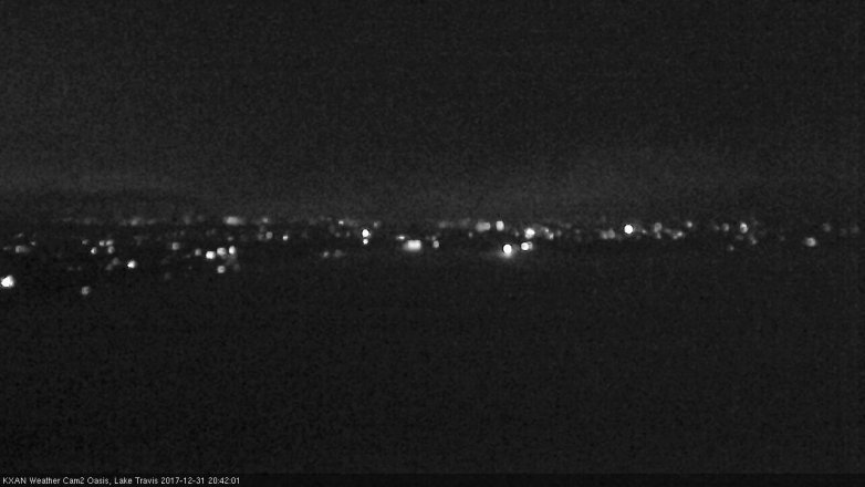 Lake Travis webcam, December 31, 2017 8:05 PM CT
