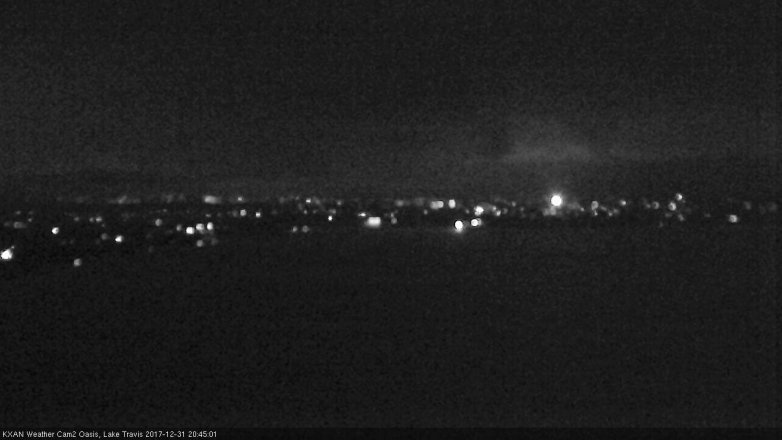 Lake Travis webcam, December 31, 2017 8:15 PM CT