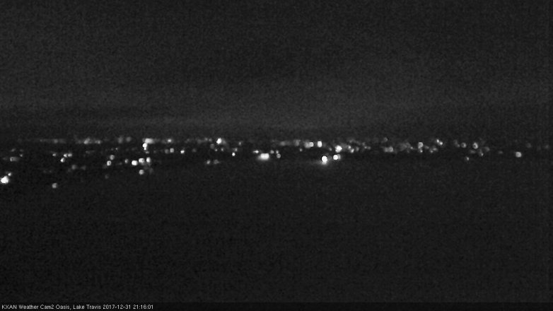 Lake Travis webcam, December 31, 2017 8:20 PM CT