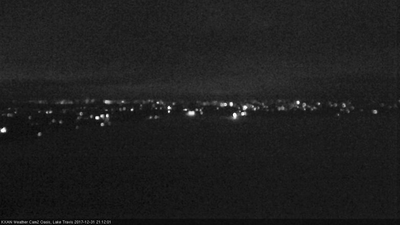 Lake Travis webcam, December 31, 2017 8:30 PM CT
