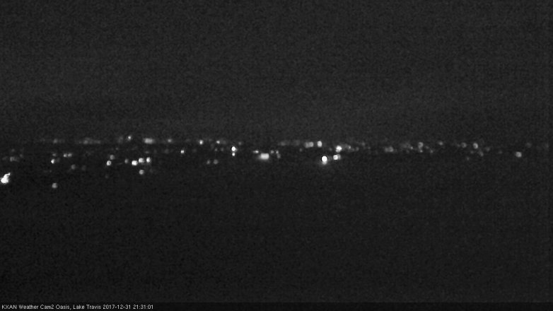 Lake Travis webcam, December 31, 2017 9:00 PM CT