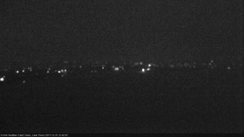 Lake Travis webcam, December 31, 2017 9:05 PM CT