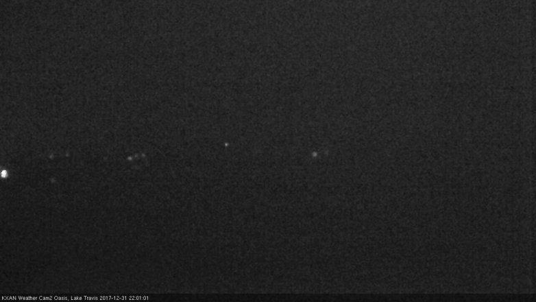 Lake Travis webcam, December 31, 2017 9:15 PM CT