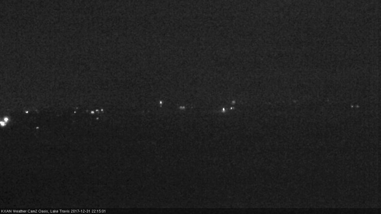 Lake Travis webcam, December 31, 2017 9:40 PM CT