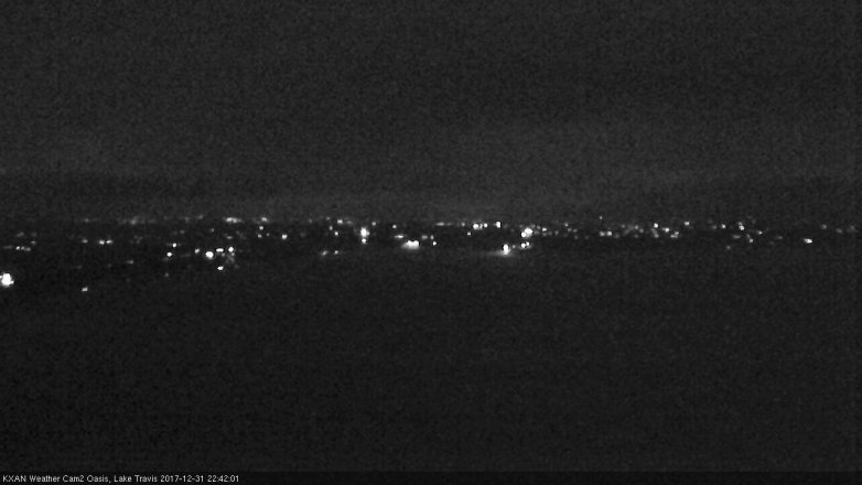 Lake Travis webcam, December 31, 2017 9:50 PM CT