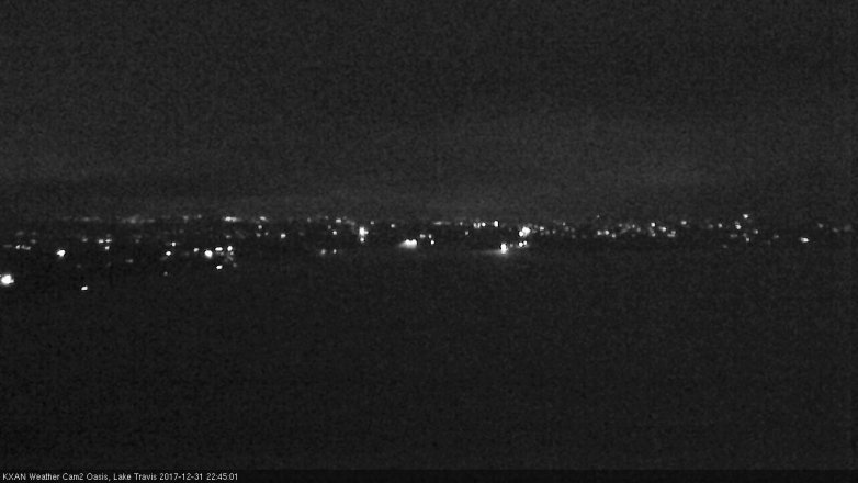 Lake Travis webcam, December 31, 2017 9:55 PM CT