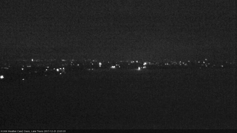 Lake Travis webcam, December 31, 2017 10:15 PM CT