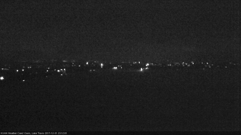 Lake Travis webcam, December 31, 2017 10:35 PM CT