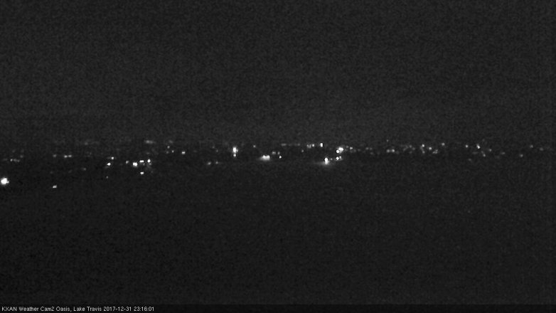 Lake Travis webcam, December 31, 2017 10:45 PM CT