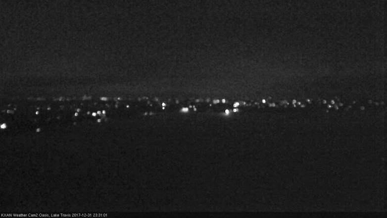 Lake Travis webcam, December 31, 2017 10:50 PM CT