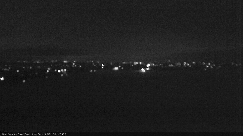 Lake Travis webcam, December 31, 2017 10:55 PM CT