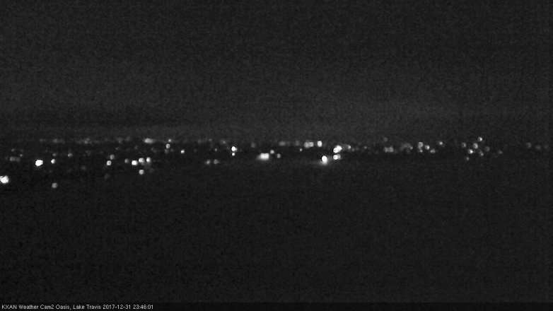 Lake Travis webcam, December 31, 2017 11:10 PM CT