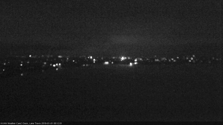 Lake Travis webcam, December 31, 2017 11:15 PM CT