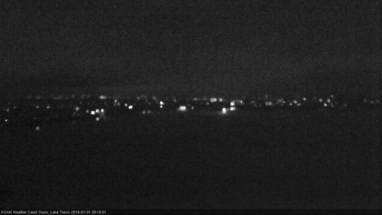 Lake Travis webcam, December 31, 2017 11:40 PM CT