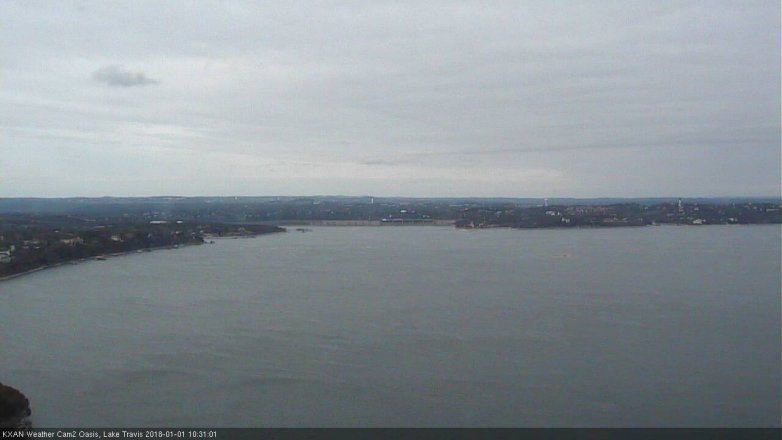 Lake Travis webcam, January 1, 2018 9:40 AM CT