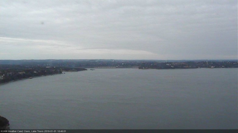 Lake Travis webcam, January 1, 2018 9:55 AM CT