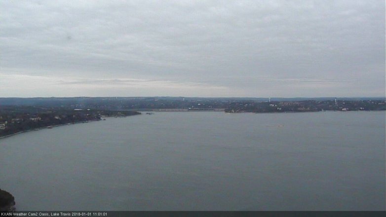Lake Travis webcam, January 1, 2018 10:05 AM CT
