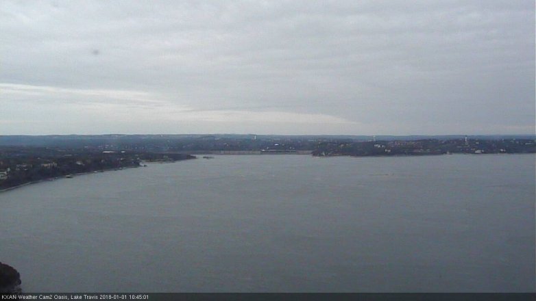 Lake Travis webcam, January 1, 2018 10:10 AM CT