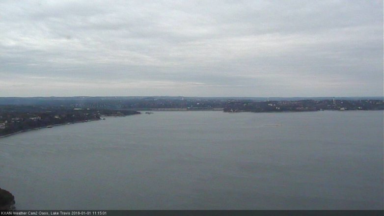 Lake Travis webcam, January 1, 2018 10:30 AM CT