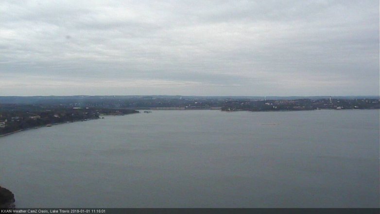 Lake Travis webcam, January 1, 2018 10:45 AM CT