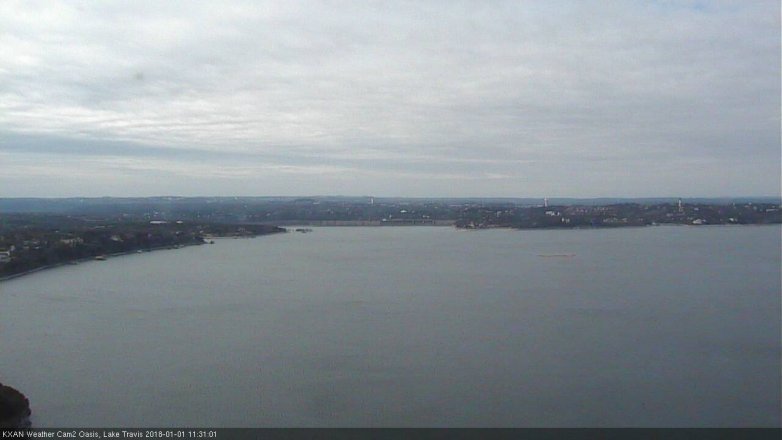Lake Travis webcam, January 1, 2018 11:00 AM CT