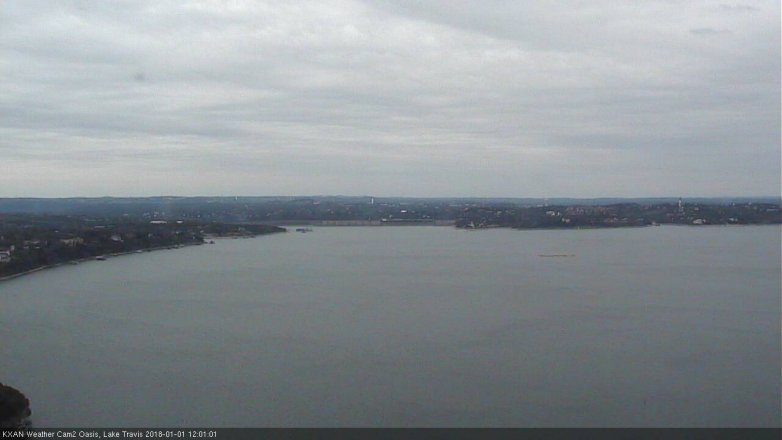 Lake Travis webcam, January 1, 2018 11:05 AM CT