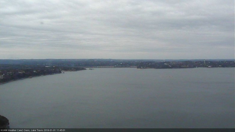Lake Travis webcam, January 1, 2018 11:10 AM CT