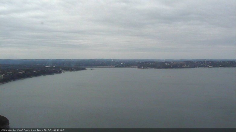 Lake Travis webcam, January 1, 2018 11:15 AM CT