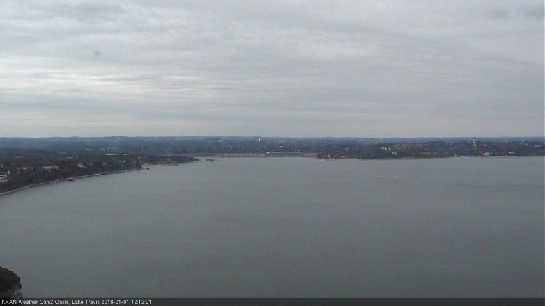 Lake Travis webcam, January 1, 2018 11:20 AM CT