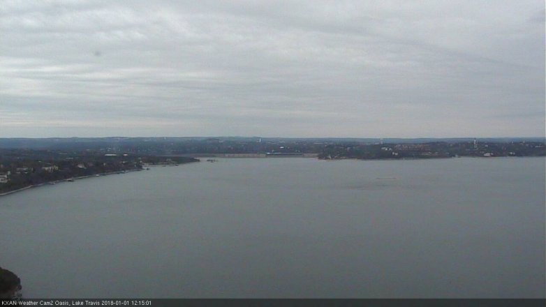 Lake Travis webcam, January 1, 2018 11:25 AM CT