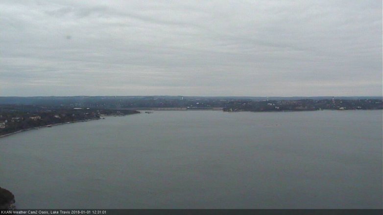 Lake Travis webcam, January 1, 2018 11:35 AM CT