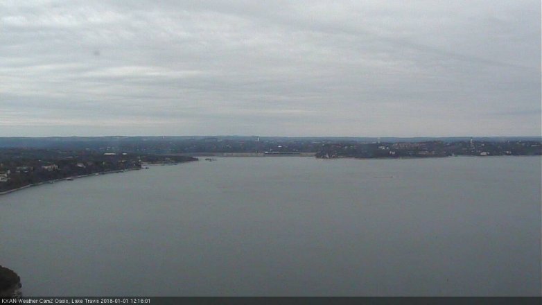 Lake Travis webcam, January 1, 2018 11:40 AM CT