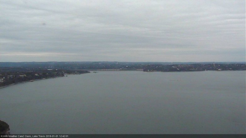 Lake Travis webcam, January 1, 2018 11:45 AM CT
