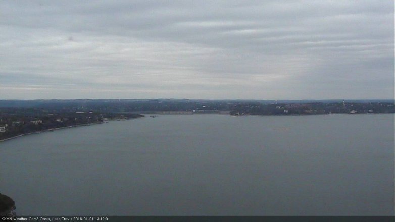 Lake Travis webcam, January 1, 2018 12:20 PM CT
