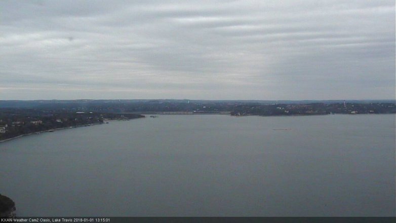 Lake Travis webcam, January 1, 2018 12:35 PM CT