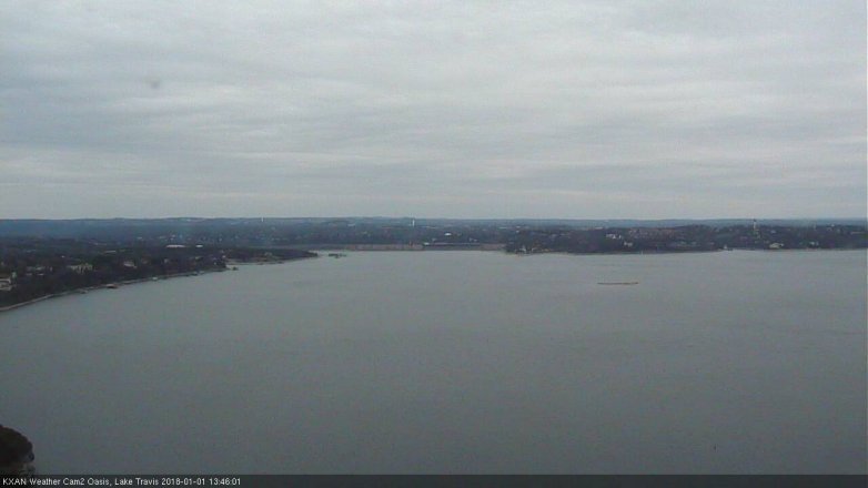 Lake Travis webcam, January 1, 2018 12:55 PM CT