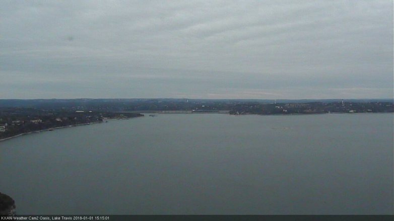 Lake Travis webcam, January 1, 2018 2:35 PM CT