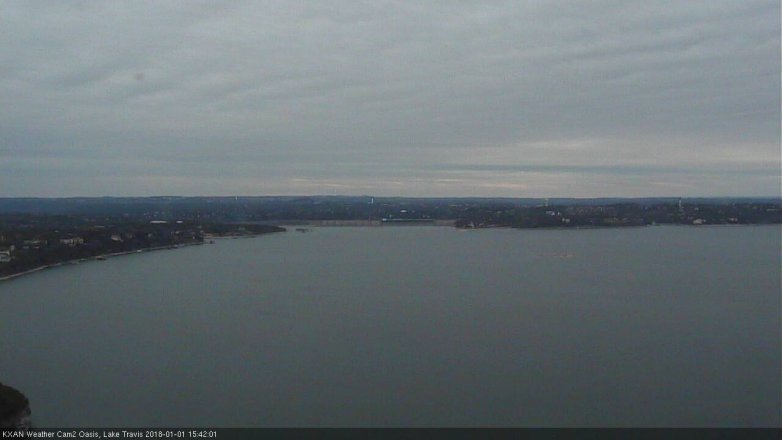 Lake Travis webcam, January 1, 2018 3:00 PM CT