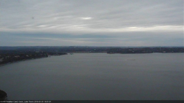 Lake Travis webcam, January 1, 2018 3:05 PM CT