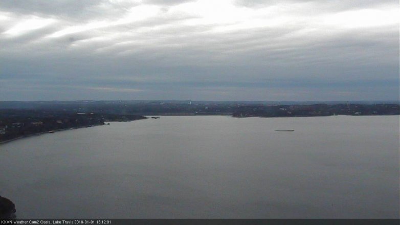 Lake Travis webcam, January 1, 2018 3:40 PM CT