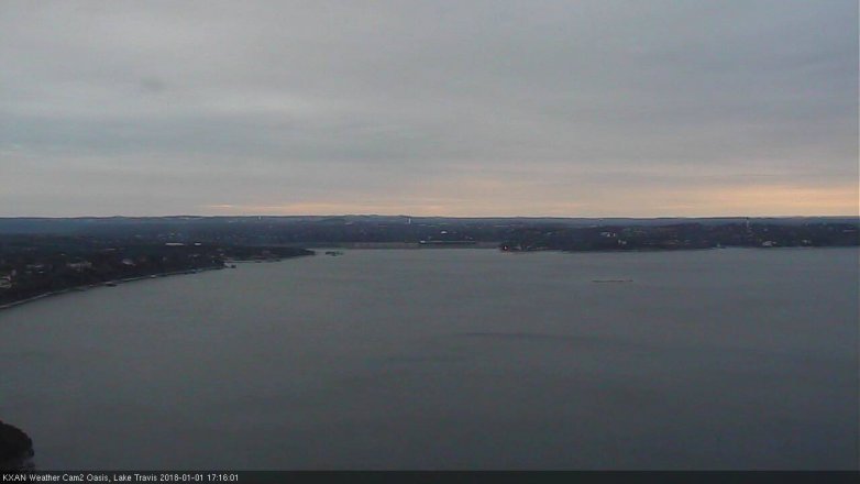 Lake Travis webcam, January 1, 2018 4:20 PM CT