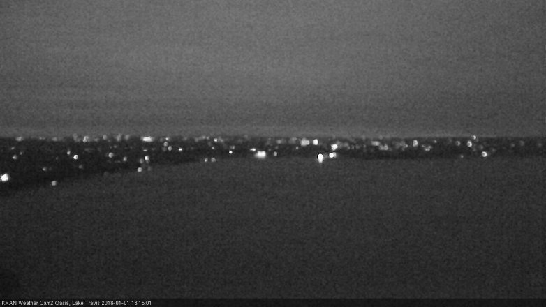 Lake Travis webcam, January 1, 2018 5:25 PM CT