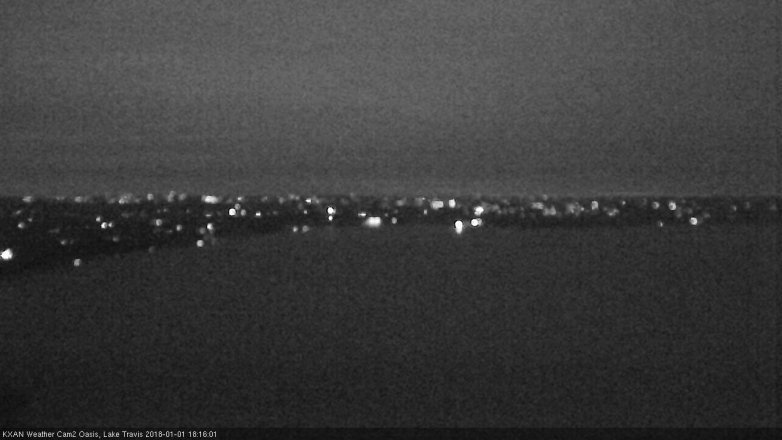 Lake Travis webcam, January 1, 2018 5:35 PM CT