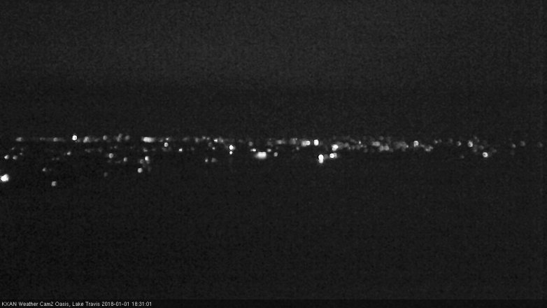 Lake Travis webcam, January 1, 2018 5:45 PM CT